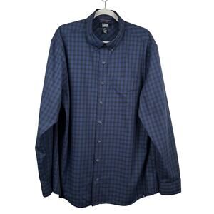 Alaskan Hardgear Men's Standard Fit Shirt Long Sleeve Check Plaid Blue Black XLT